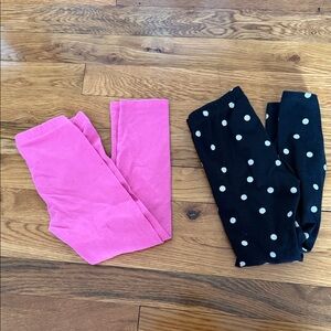 Cat & Jack Pink and Black Polka Dot Leggings Set